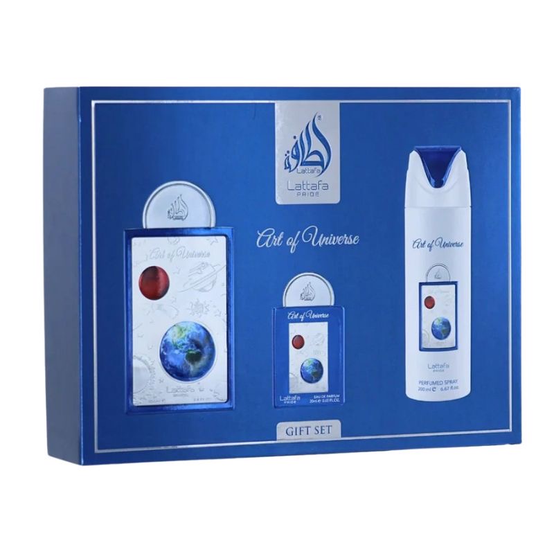Art of Universe Estuche EDP 100 ml, EDP 20 ml, perfumed spray 200 ml — Lattafa